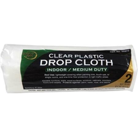 MERIT PRO 377 9 x 12 ft. 2 mil. Dynamic Clear Rolled Drop Cloth 652270003770